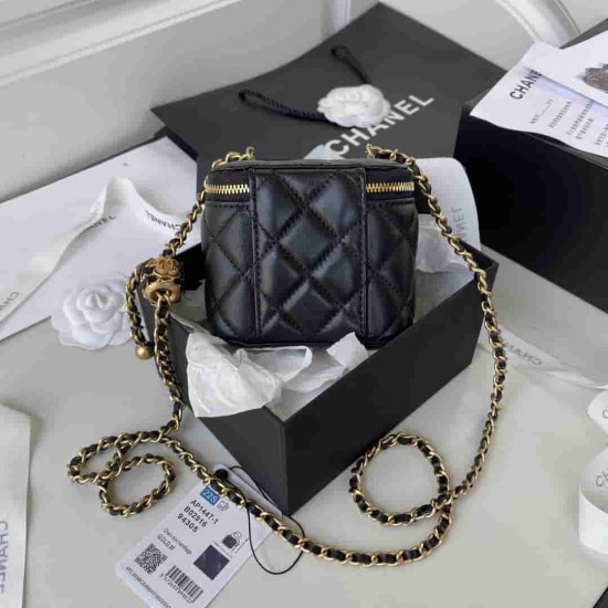 Chanel Small Vanity Chain Shoulder Bag  Black AP1447 