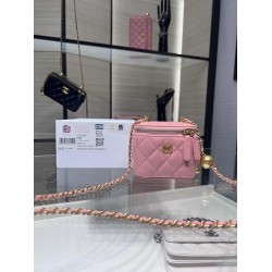 Chanel Small Vanity Chain Shoulder Bag Pink AP1447 