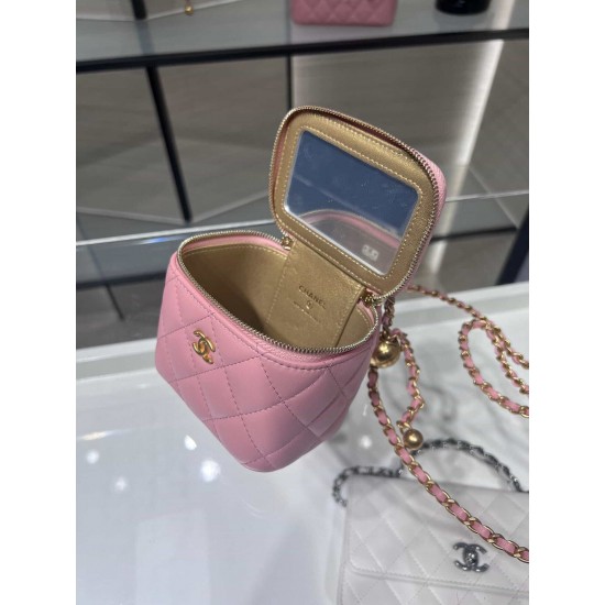 Chanel Small Vanity Chain Shoulder Bag Pink AP1447 