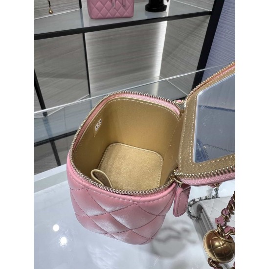 Chanel Small Vanity Chain Shoulder Bag Pink AP1447 