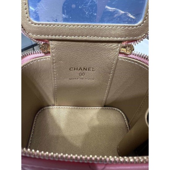 Chanel Small Vanity Chain Shoulder Bag Pink AP1447 