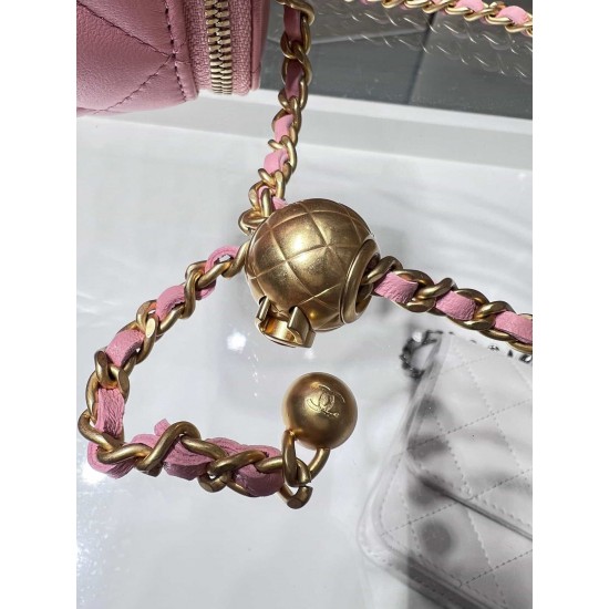 Chanel Small Vanity Chain Shoulder Bag Pink AP1447 