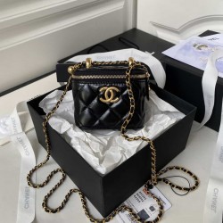 Chanel Small Vanity With Chain White AP2292