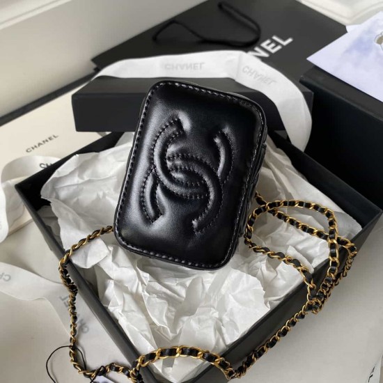 Chanel Small Vanity With Chain White AP2292