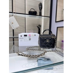 Chanel 22 Cyanine Small Vanity With Chain Black AP2198