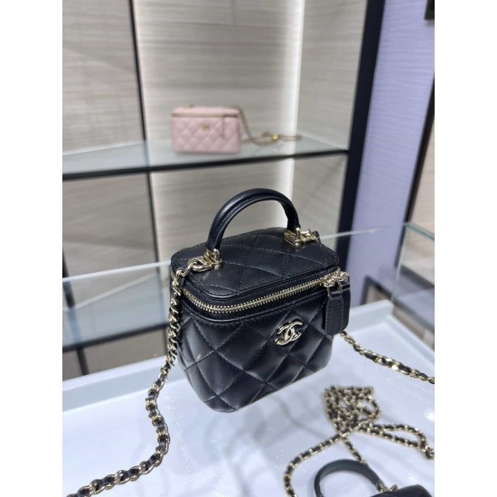 Chanel 22 Cyanine Small Vanity With Chain Black AP2198