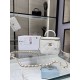 Chanel 22 Cyanine Small Vanity With Chain White AP2198