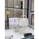 Chanel 22 Cyanine Small Vanity With Chain White AP2198