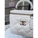 Chanel 22 Cyanine Small Vanity With Chain White AP2198