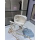 Chanel 22 Cyanine Small Vanity With Chain White AP2198