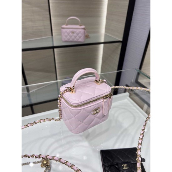 Chanel 22 Cyanine Small Vanity With Chain Pink AP2198