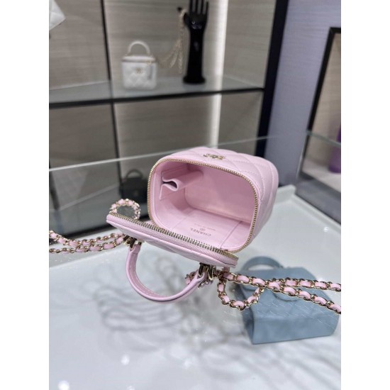 Chanel 22 Cyanine Small Vanity With Chain Pink AP2198