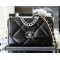 CHANEL 19 FLAP LARGE HANDBAG Black AS1161