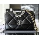 CHANEL 19 FLAP HANDBAG Black AS1160