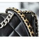 CHANEL 19 FLAP HANDBAG Black AS1160