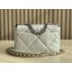 CHANEL 19 FLAP HANDBAG White AS1160