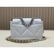 CHANEL 19 FLAP HANDBAG White AS1160