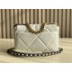 CHANEL 19 FLAP HANDBAG White AS1160