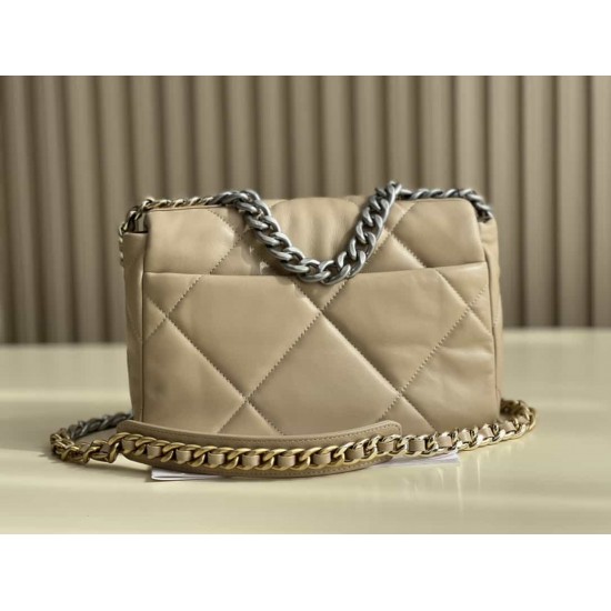 CHANEL 19 FLAP HANDBAG Apricot AS1160