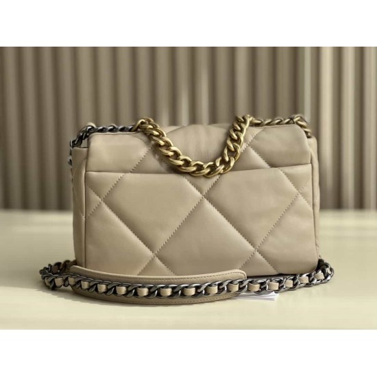 CHANEL 19 FLAP HANDBAG Apricot AS1160