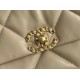 CHANEL 19 FLAP HANDBAG Apricot AS1160