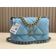 CHANEL 19 FLAP HANDBAG Blue AS1160