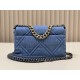 CHANEL 19 FLAP HANDBAG Denim  AS1160