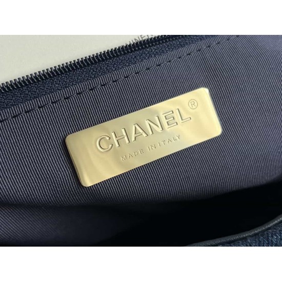 CHANEL 19 FLAP HANDBAG Denim  AS1160