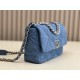 CHANEL 19 FLAP HANDBAG Denim  AS1160