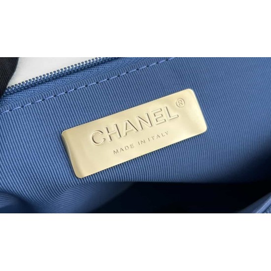 CHANEL 19 FLAP HANDBAG Denim  AS1160