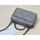 CHANEL 19 FLAP LARGE HANDBAG Grey AS1161