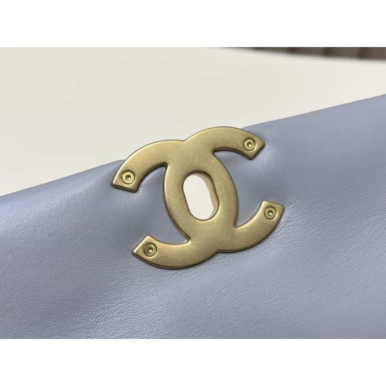 CHANEL 19 FLAP HANDBAG Grey  AS1160