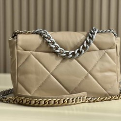 CHANEL 19 FLAP LARGE HANDBAG Apricot AS1161