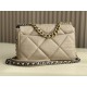 CHANEL 19 FLAP LARGE HANDBAG Apricot AS1161