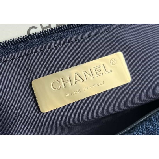 CHANEL 19 FLAP LARGE HANDBAG Denim AS1161