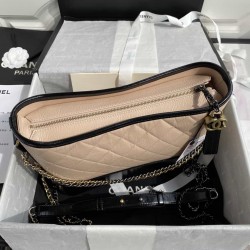 CHANEL Calfskin Quilted  Gabrielle Hobo HandBag  A93824 