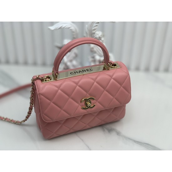 CHANEL FLAP BAG WITH TOP HANDLE A92236