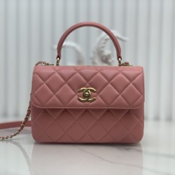 CHANEL FLAP BAG WITH TOP HANDLE A92236