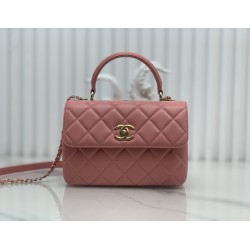 CHANEL FLAP BAG WITH TOP HANDLE A92236