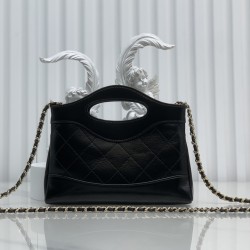 CHANEL 31 Mini Shopping Bag Chain Clutch Shiny Lambskin AS3656