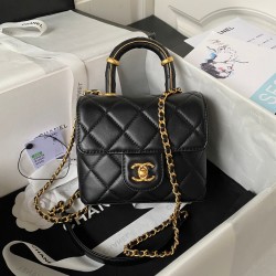 CHANEL 23S New Lambskin Handle Flap Bag AS4035