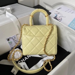 CHANEL 23S New Lambskin Handle Flap Bag AS4035