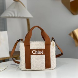 CHLOE Chloe Woody Lambswool Tote Bag 90382