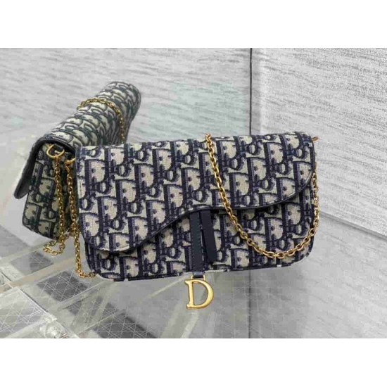 Christian Dior Saddle Pouch with Chain S5907