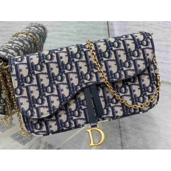 Christian Dior Saddle Pouch with Chain S5907