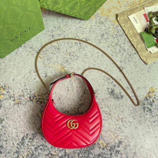 GG MARMONT HALF-MOON-SHAPED MINI BAG 699514