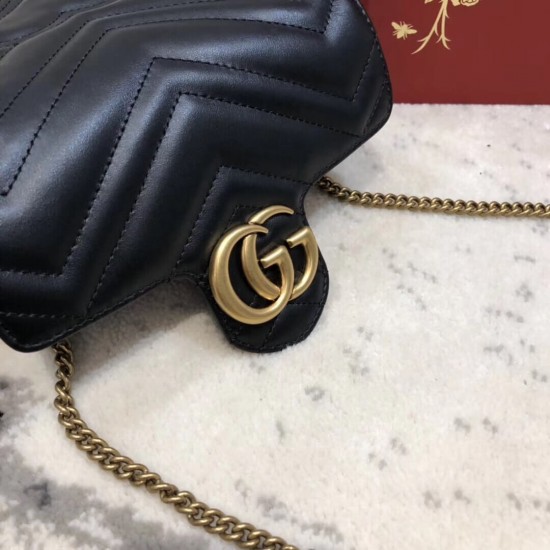 GG MARMONT LEATHER SUPER MINI BAG 476433