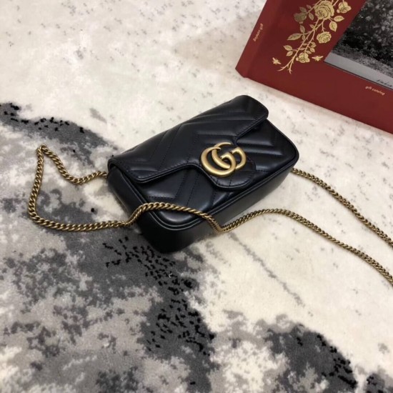 GG MARMONT LEATHER SUPER MINI BAG 476433