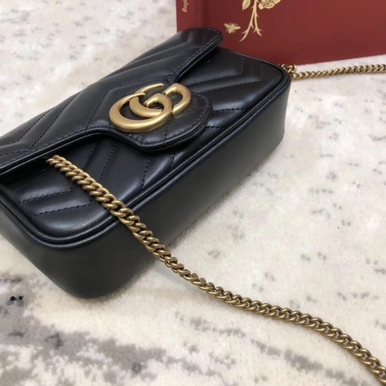 GG MARMONT LEATHER SUPER MINI BAG 476433