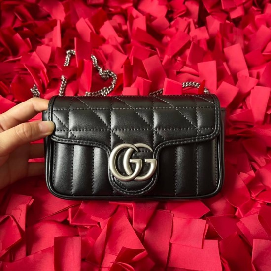 GG MARMONT LEATHER SUPER MINI BAG 476433